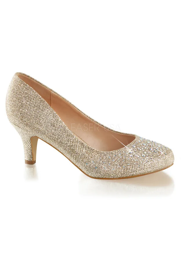 2 1/2" Kitten Heel, Pump Embellished w/RS Glitt