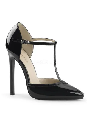 5" Heel T- Strap d'Orsay Pointed Toe Pump