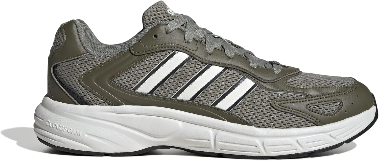 adidas Men's Eclyptix 2000 Sneaker, Silver Pebble/White/Olive Strata, 10.5