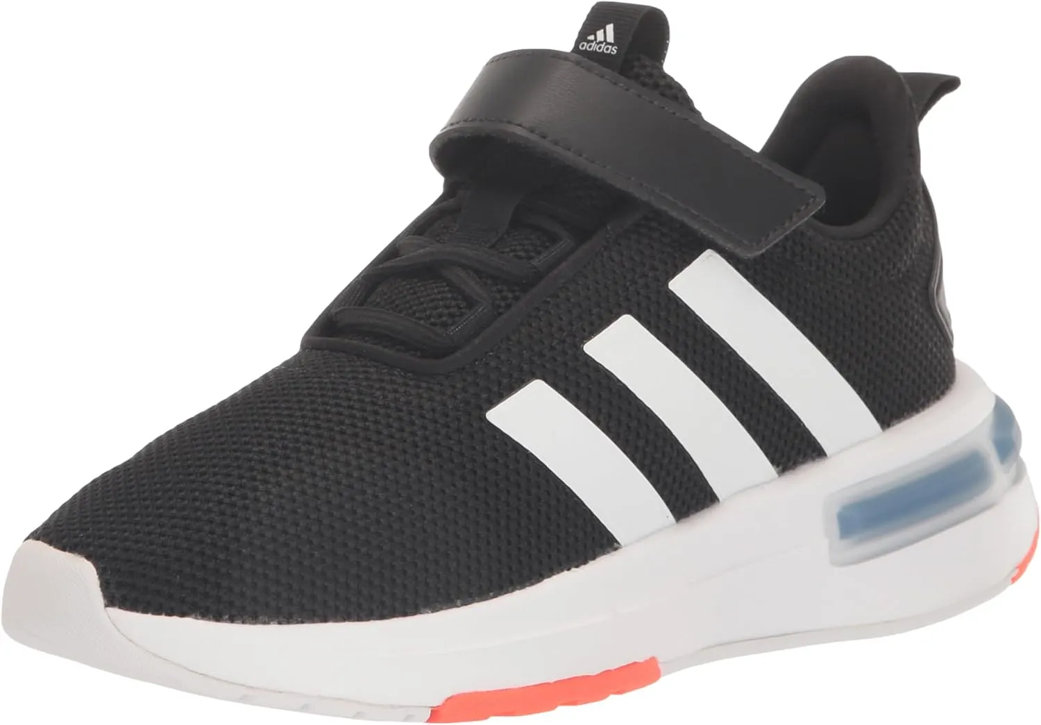 adidas Racer Tr23 Legacy Sneaker, Black/White/Solar Red, 1.5 US Unisex Little Kid