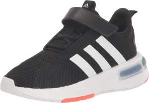 adidas Racer Tr23 Legacy Sneaker, Black/White/Solar Red, 1.5 US Unisex Little Kid