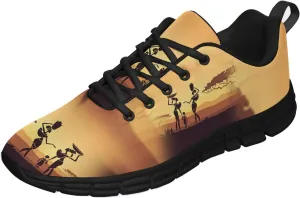 African Woman On Sunset Shoes Men Women Running Shoes Non Slip Soft Lightweight Walking Sneakers