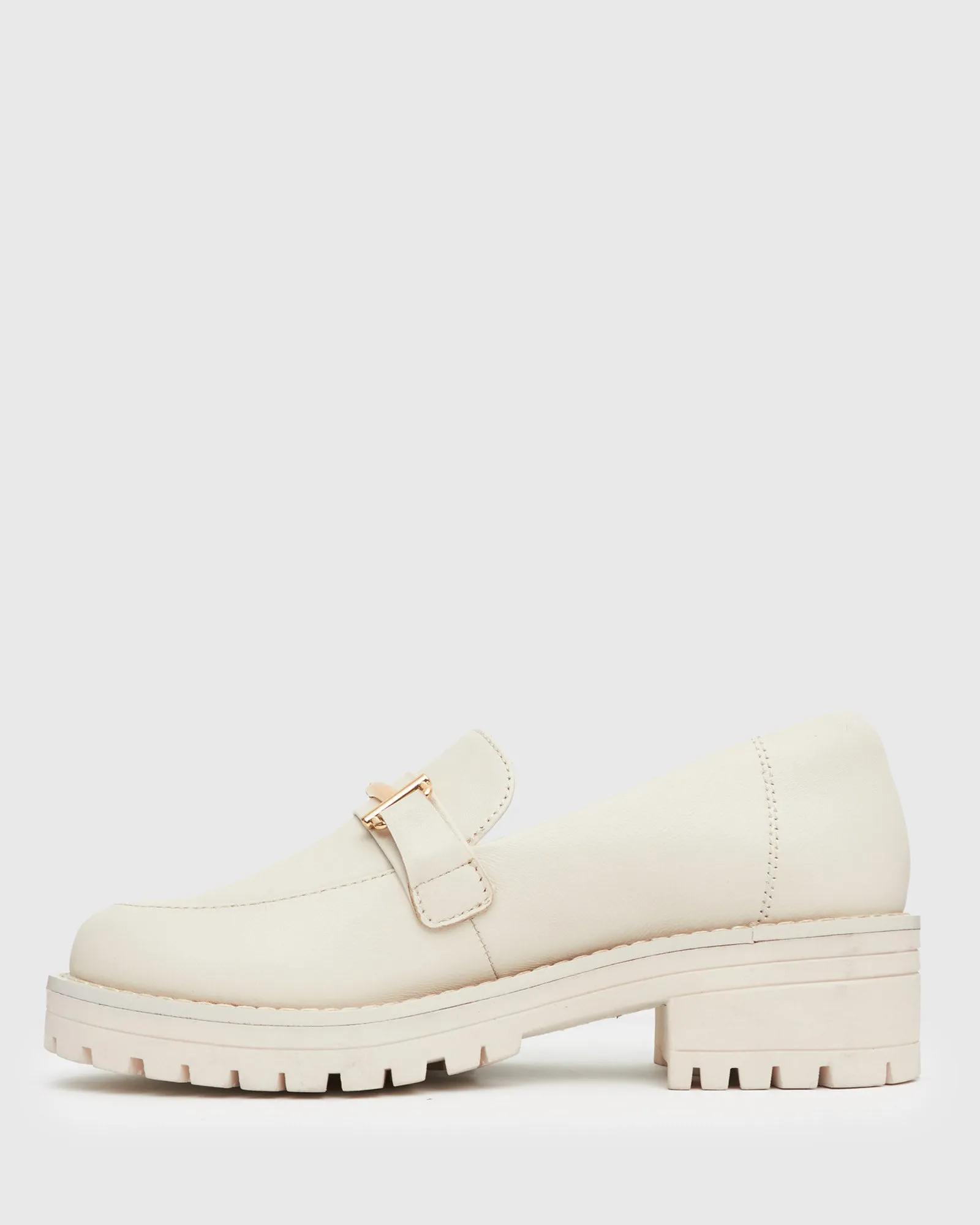 AGATHA Leather Heeled Loafers
