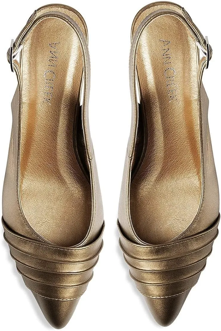 ANN CREEK 'Lossom' Women's Dressy Sandals Pump Shoes with 2.5 inch Kitten Heel  Half Size Available