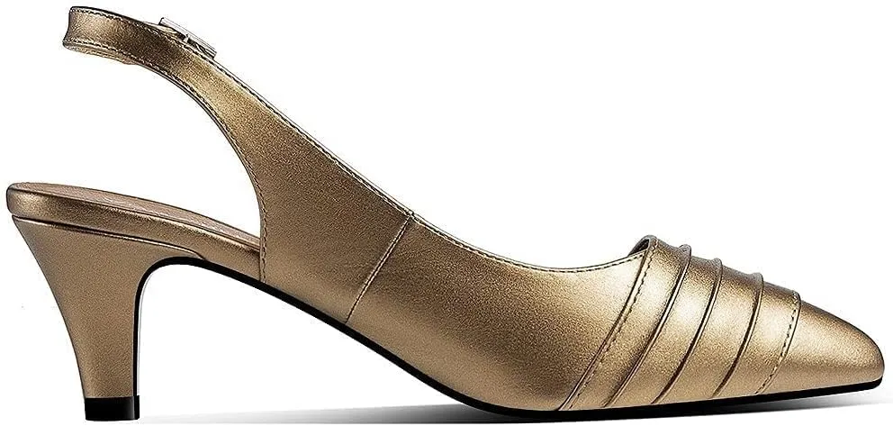 ANN CREEK 'Lossom' Women's Dressy Sandals Pump Shoes with 2.5 inch Kitten Heel  Half Size Available