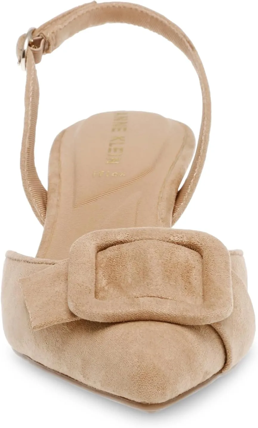 Anne Klein Womens IVA Faux Suede Slingback Pumps