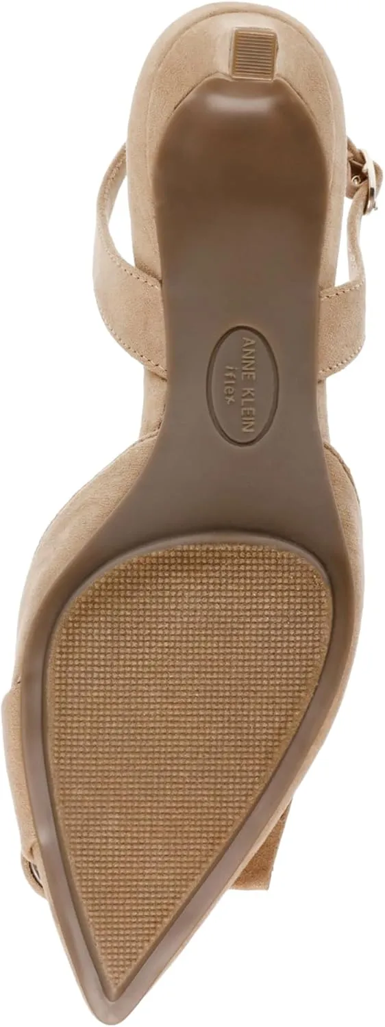 Anne Klein Womens IVA Faux Suede Slingback Pumps