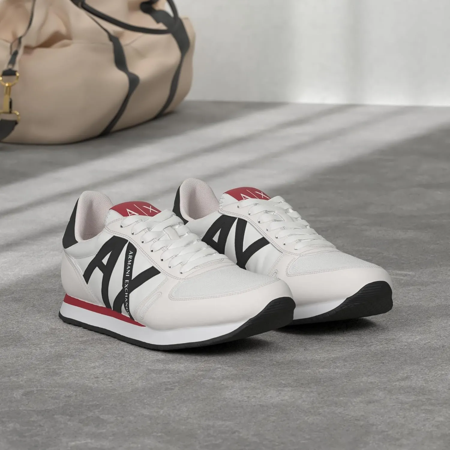 Armani Exchange Men's Lace Up Logo Sneaker