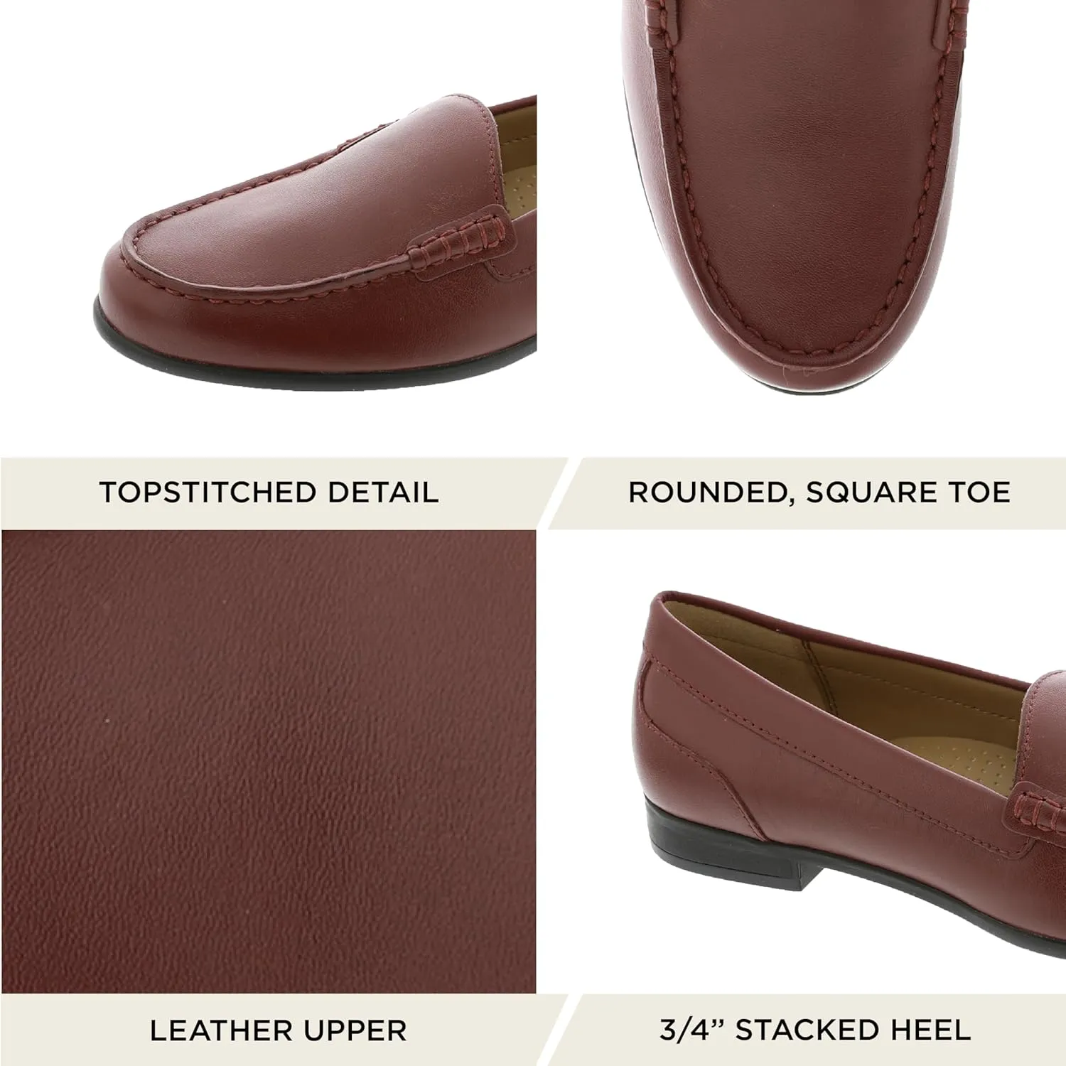 ARRAY Women's Katie Classic Slip-On Leather Loafer
