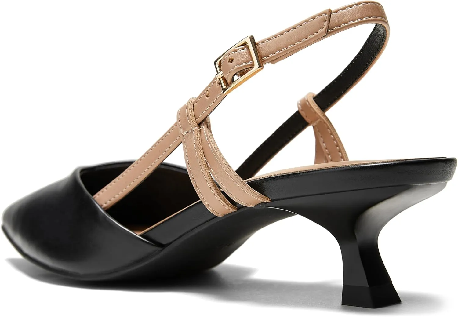 Arromic Women's Slingback Kitten Heels Closed Toe Pointed Toe Low Pump Dress Work Bridal Wedding Heel Shoes