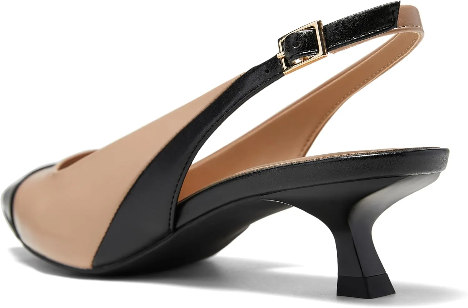 Arromic Women's Slingback Kitten Heels Closed Toe Pointed Toe Low Pump Dress Work Bridal Wedding Heel Shoes