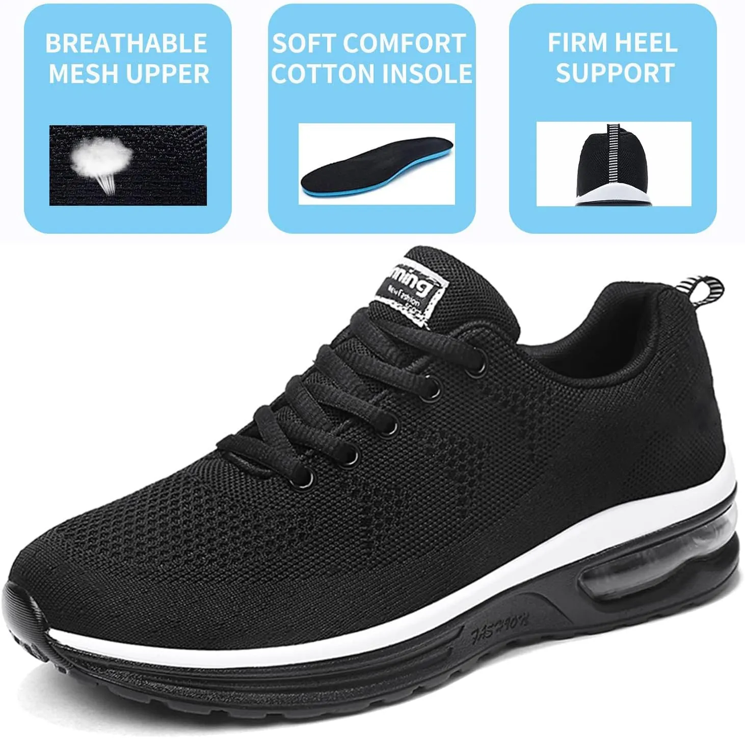 AUPERF Men's Running Shoes Lightweight Breathable Workout Footwear Walking Sports Tennis Sneaker