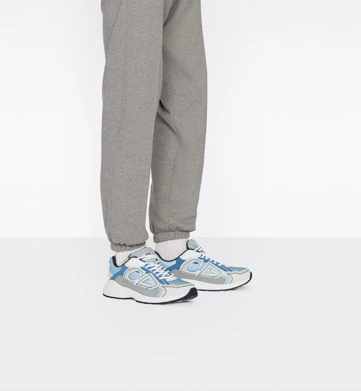 B30 Sneaker • Light Blue Mesh and Blue, Gray and White Technical Fabric