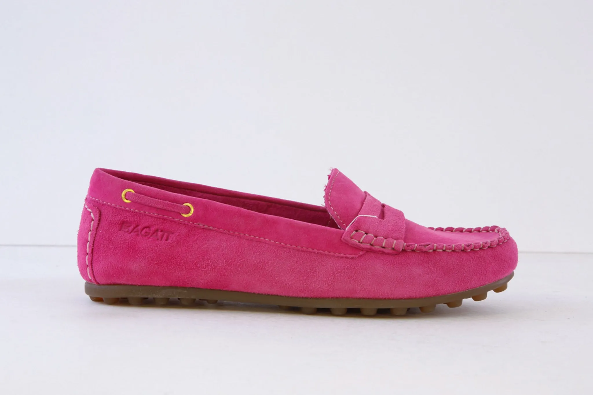 BAGATT - D34-AK664 FLAT LOAFER - PINK SUEDE