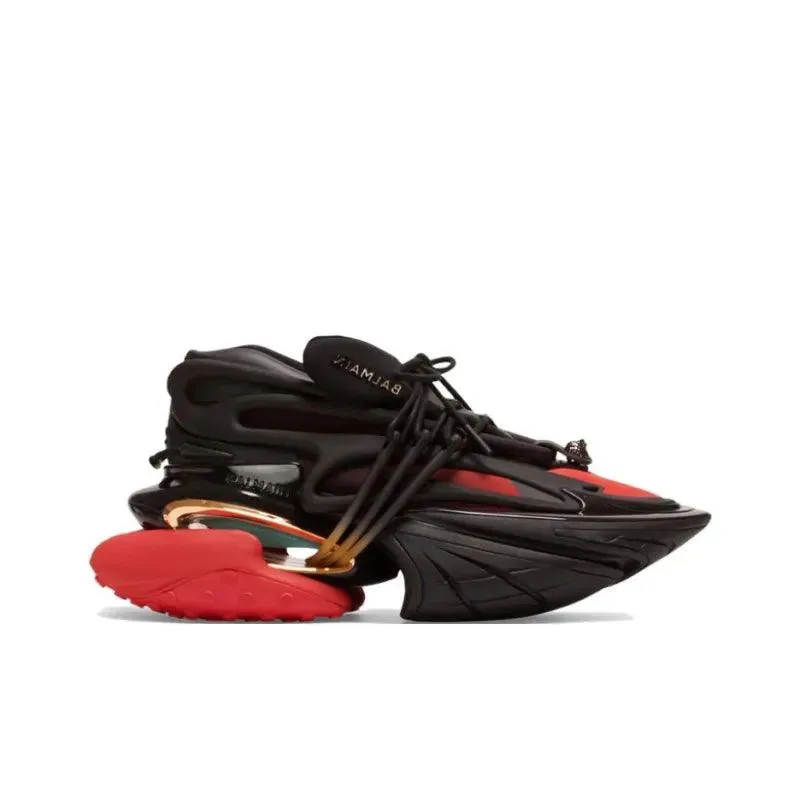 BALMAIN Unicorn Low 'Black Red'