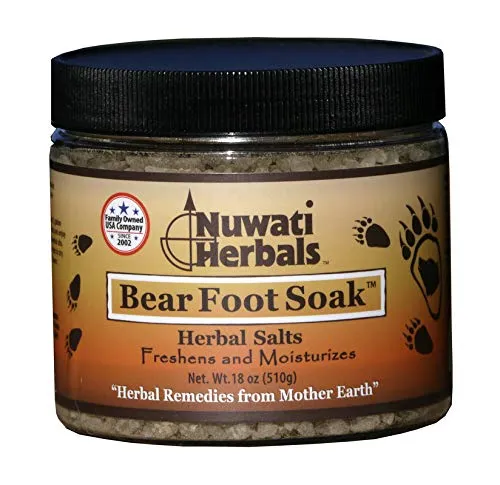 Bear Foot Soak Herbal Salts - Freshens and Moisturizes Feet, 18 Ounces