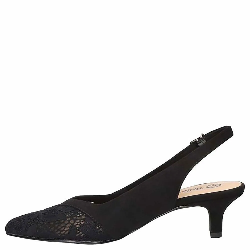 Bella Vita Women's Marquette Pump, Black Suede, 7.5 Wide
