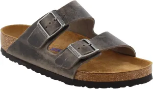 Birkenstock Arizona Sandal,Iron Oiled Leather,38 M EU/7-7.5 B(M) US Women