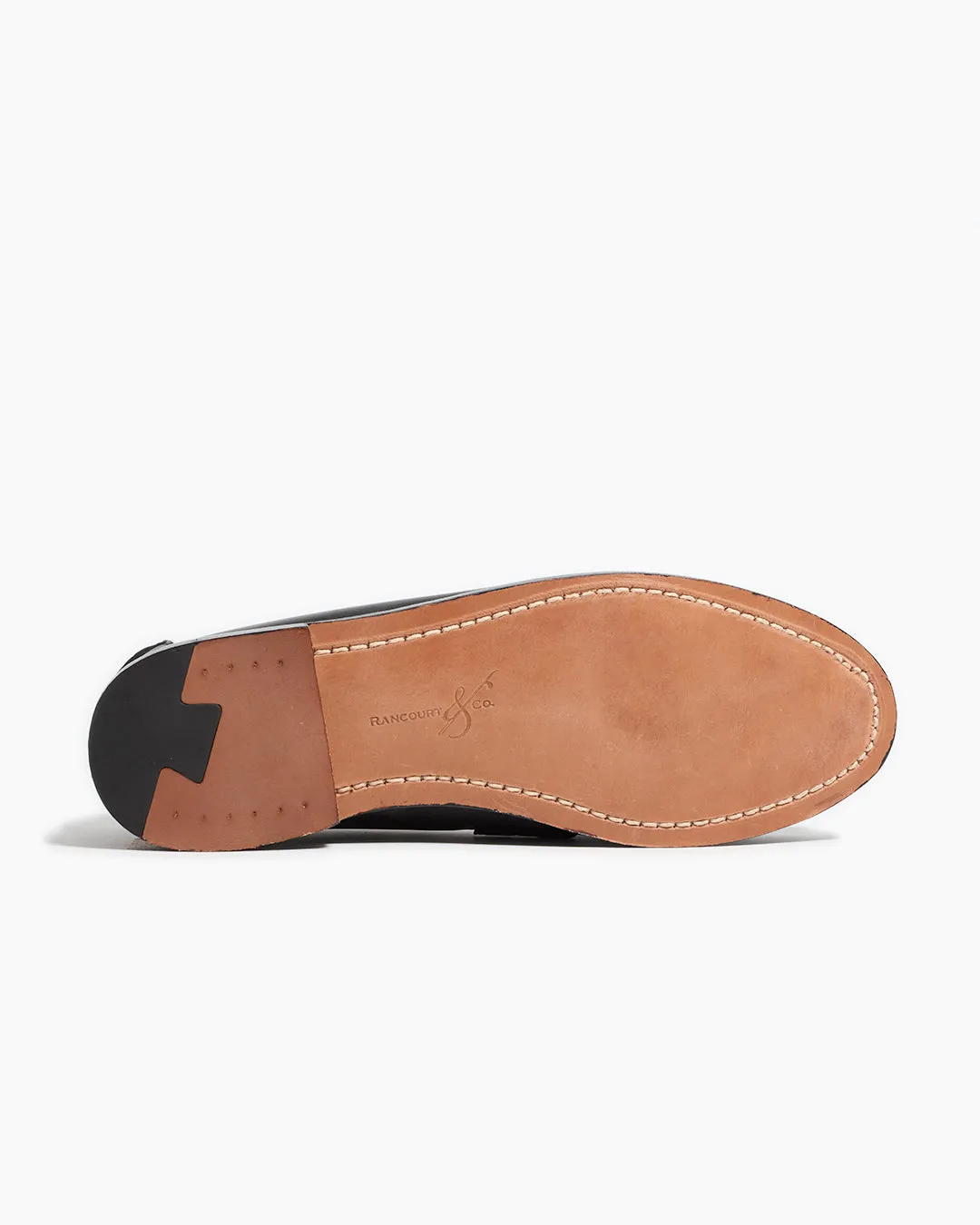 Black Pinch Penny Calf Leather Loafers