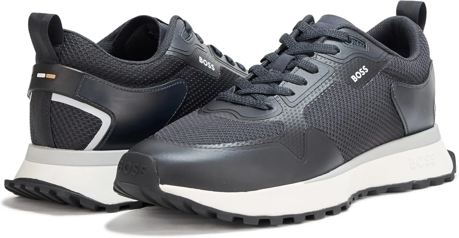 BOSS Men's Big Logo Mesh Mix Lace Up Sneaker