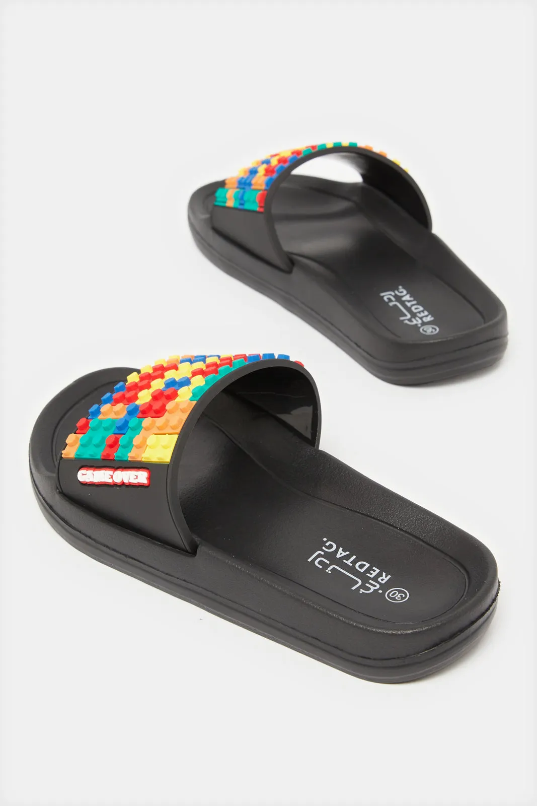 Boys Black Slide Bricks