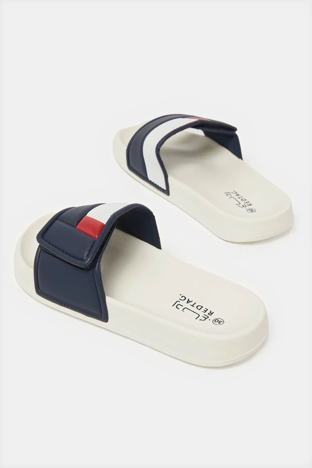 Boys Blue Velcro Slide