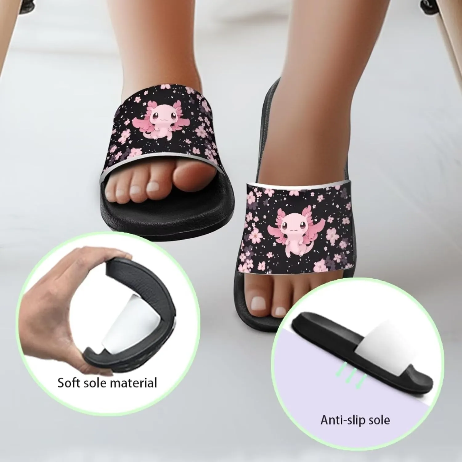 Boys Slides Kids Girls Slippers Blue Beach Sandals Cute Sea Animal Summer Shoes for Home Pool Gifts