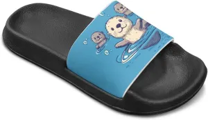 Boys Slides Kids Girls Slippers Blue Beach Sandals Cute Sea Animal Summer Shoes for Home Pool Gifts
