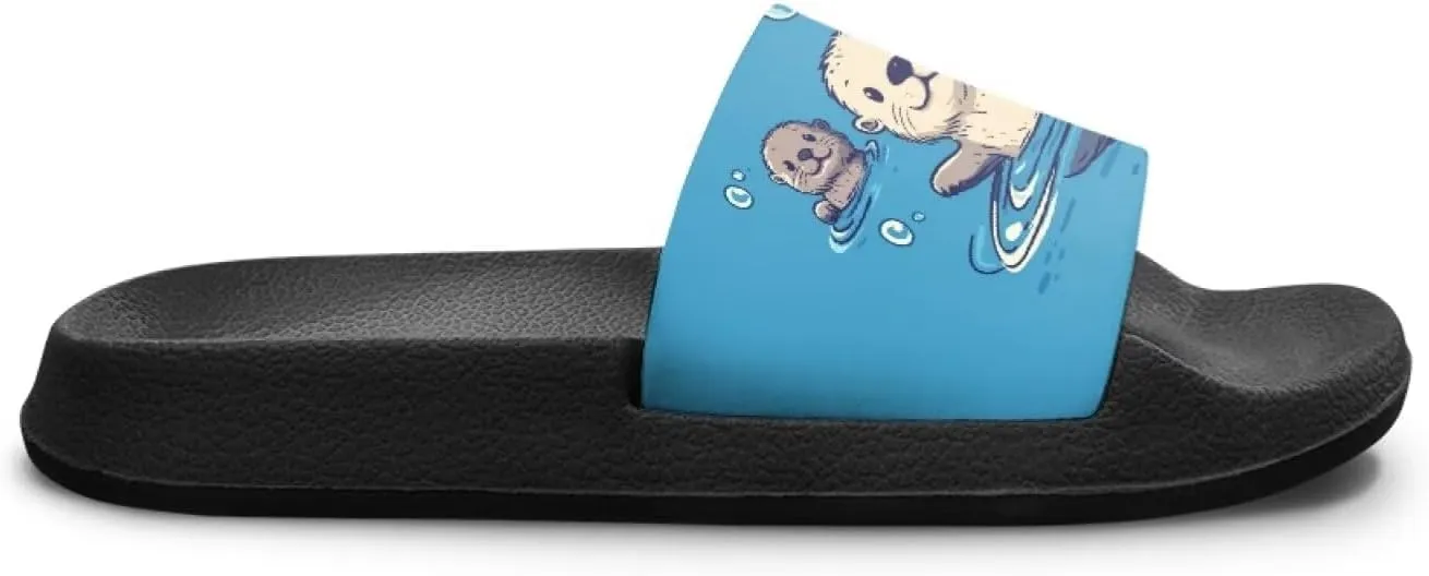 Boys Slides Kids Girls Slippers Blue Beach Sandals Cute Sea Animal Summer Shoes for Home Pool Gifts