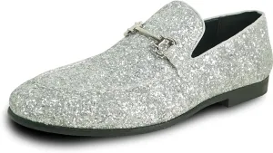 bravo! Men Dress Shoe Prom Slip-on Loafer Lace-up Oxford Cap Toe Metallic Glitter for Wedding Prom Black Blue Green Gold Pink Pewter Purple Silver Red