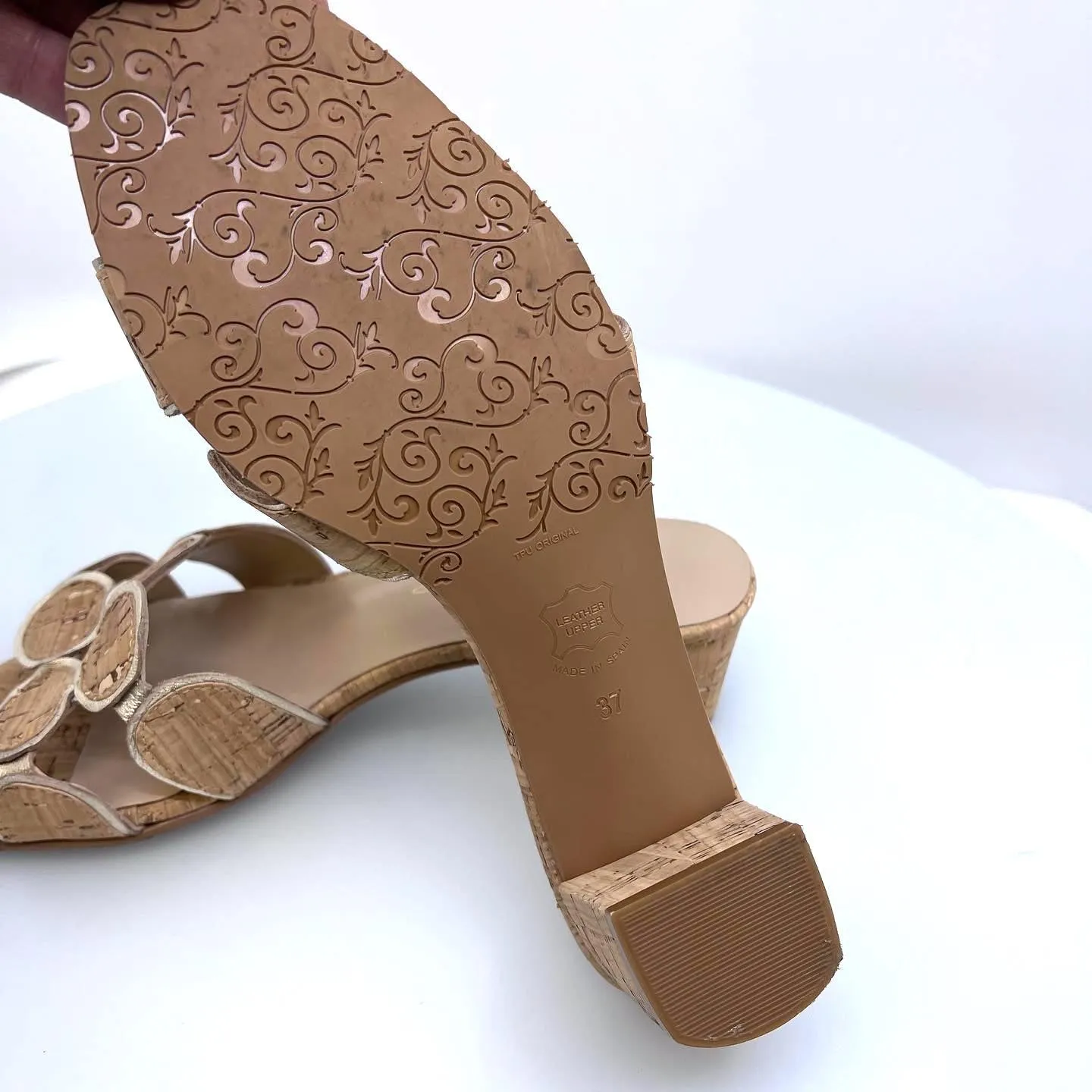 BRENDA ZARO ERIKA CORK SANDALS