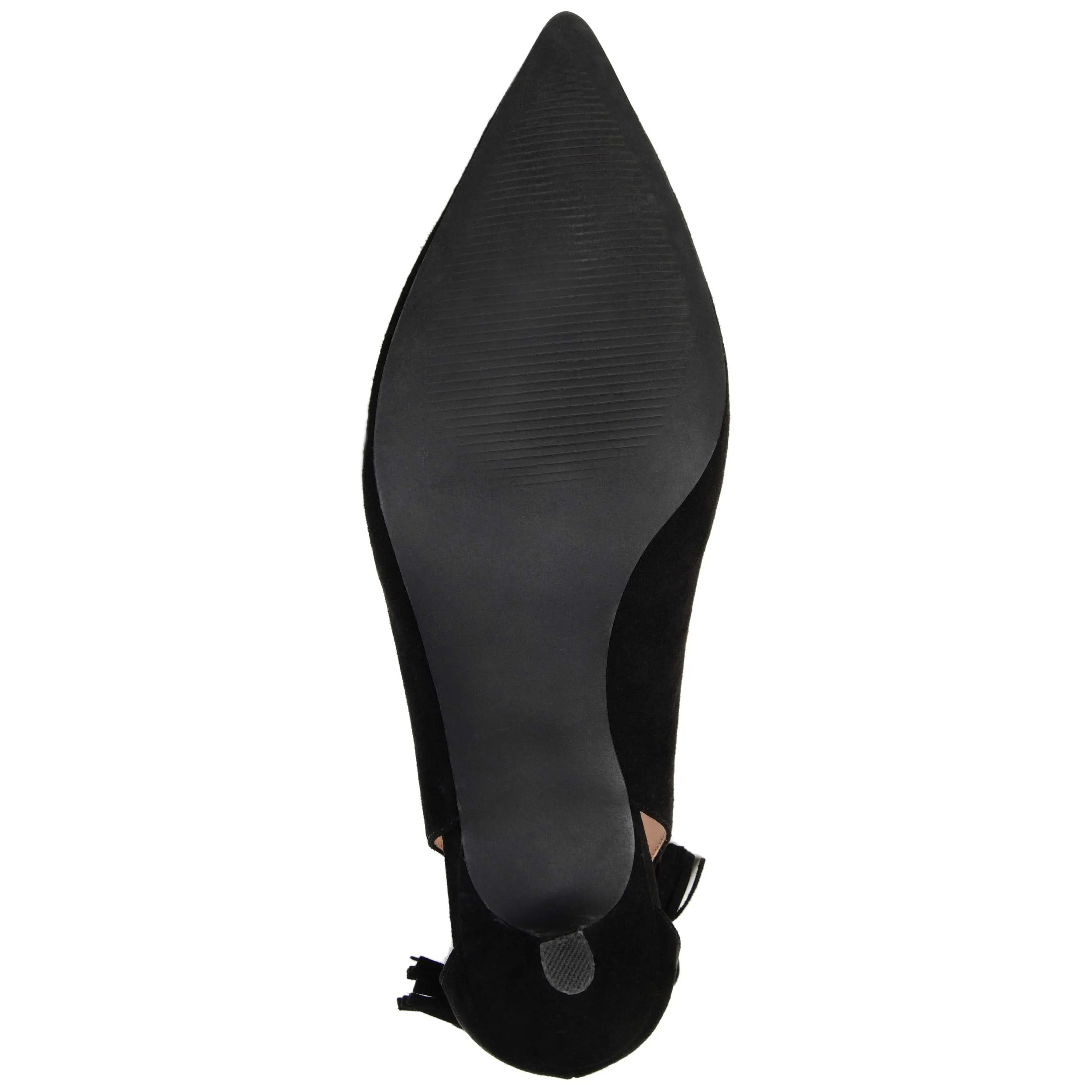 Brinley Co. Womens Pointed Toe Cut-Out Pump Black, 9 Regular US