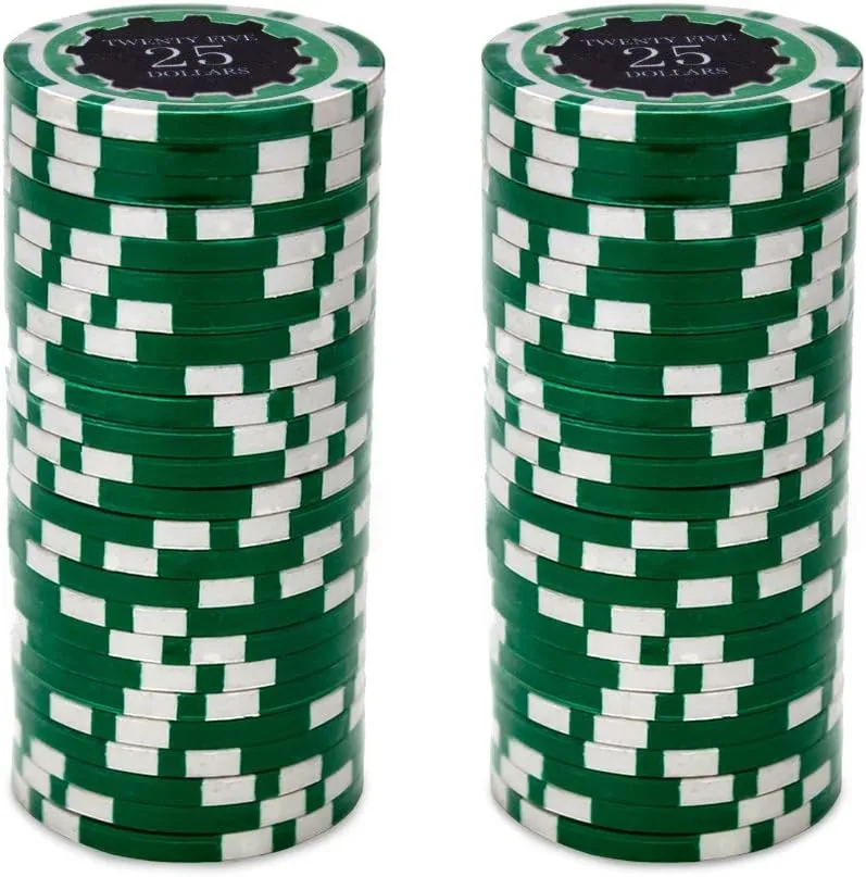 Brybelly Eclipse Poker Chips Heavyweight 14-gram Clay Composite - Pack of 50