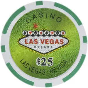 Brybelly Las Vegas Casino Poker Chip Heavyweight 14-gram Clay Composite – Pack of 50