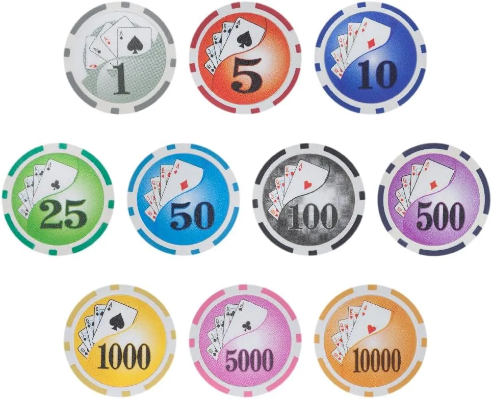 Brybelly Yin Yang Poker Chip Heavyweight 14-gram Clay Composite – Pack of 50