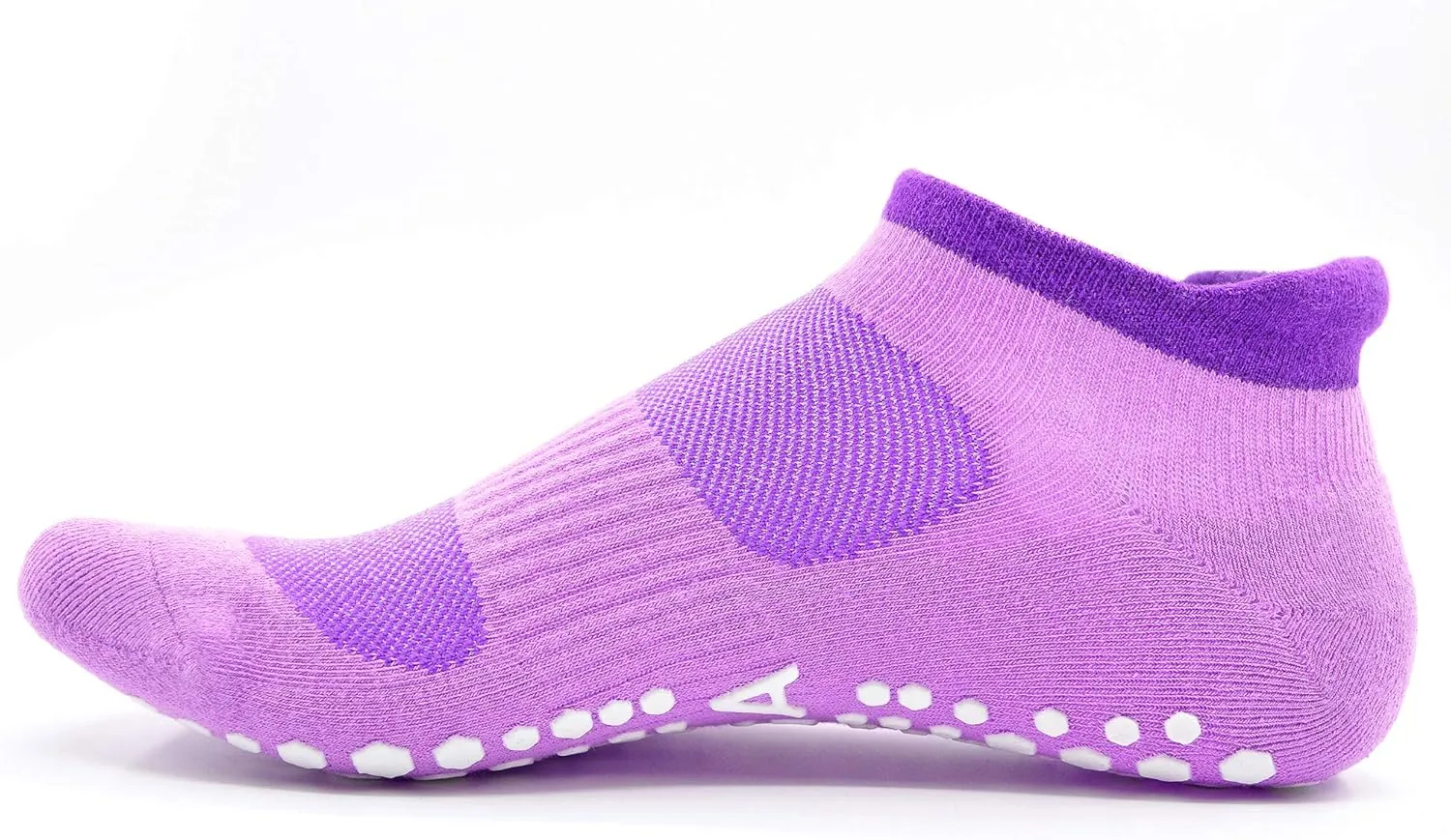 Busy Socks 2 Pack Non Slip Yoga Pilates Fitness Hospital Grip Socks for Women Men, Non Skid Barre Dance Ankle Cushioned Sock