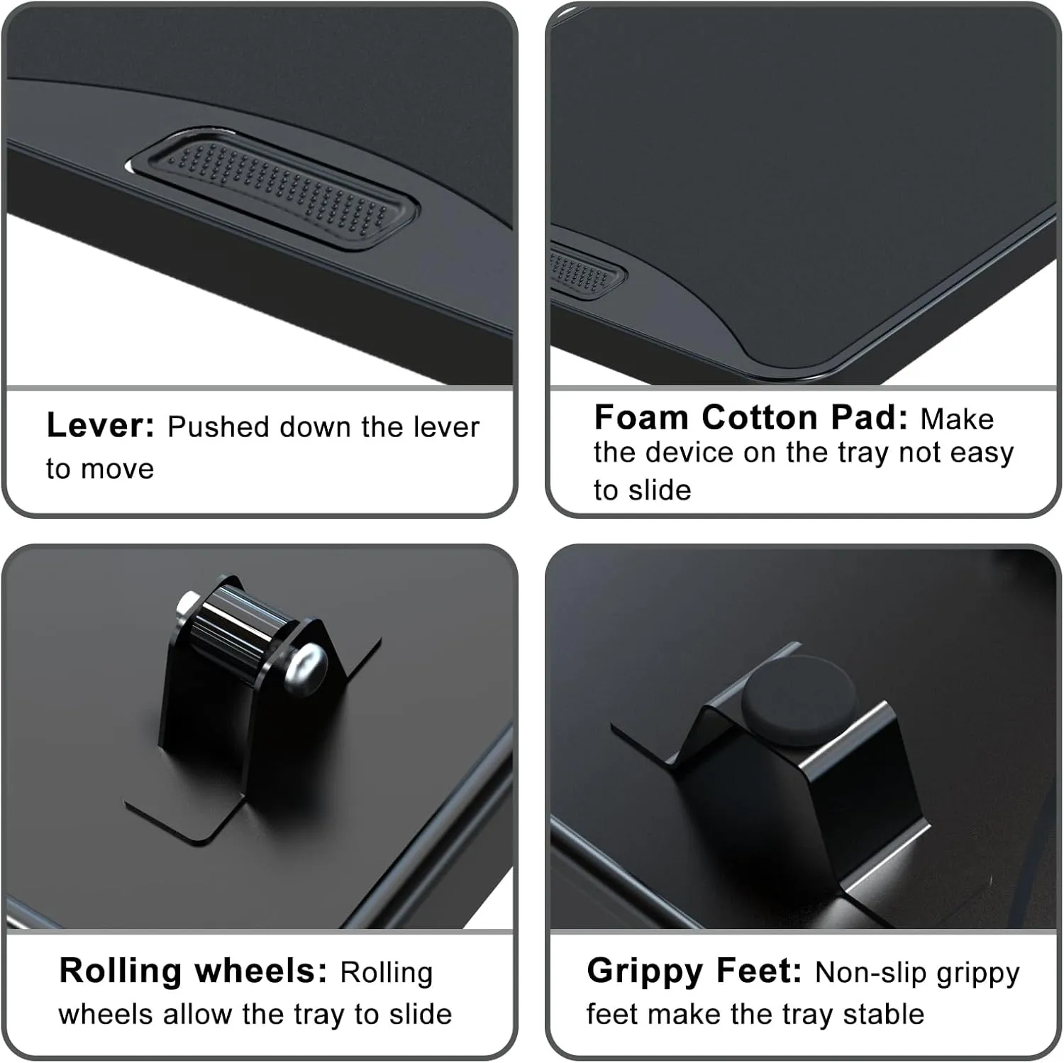 BVN Metals Rolling Tray Appliance Slider, Sliding Tray for Coffee Maker, Coffee Maker Slider, Coffee Caddy, Coffee Pot Slider for Counter, Blender Toaster Air Fryer Food Processors Mixer.