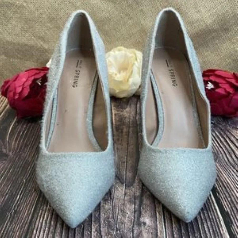 Call It Spring Silver Agrirewiel Pumps 8.5