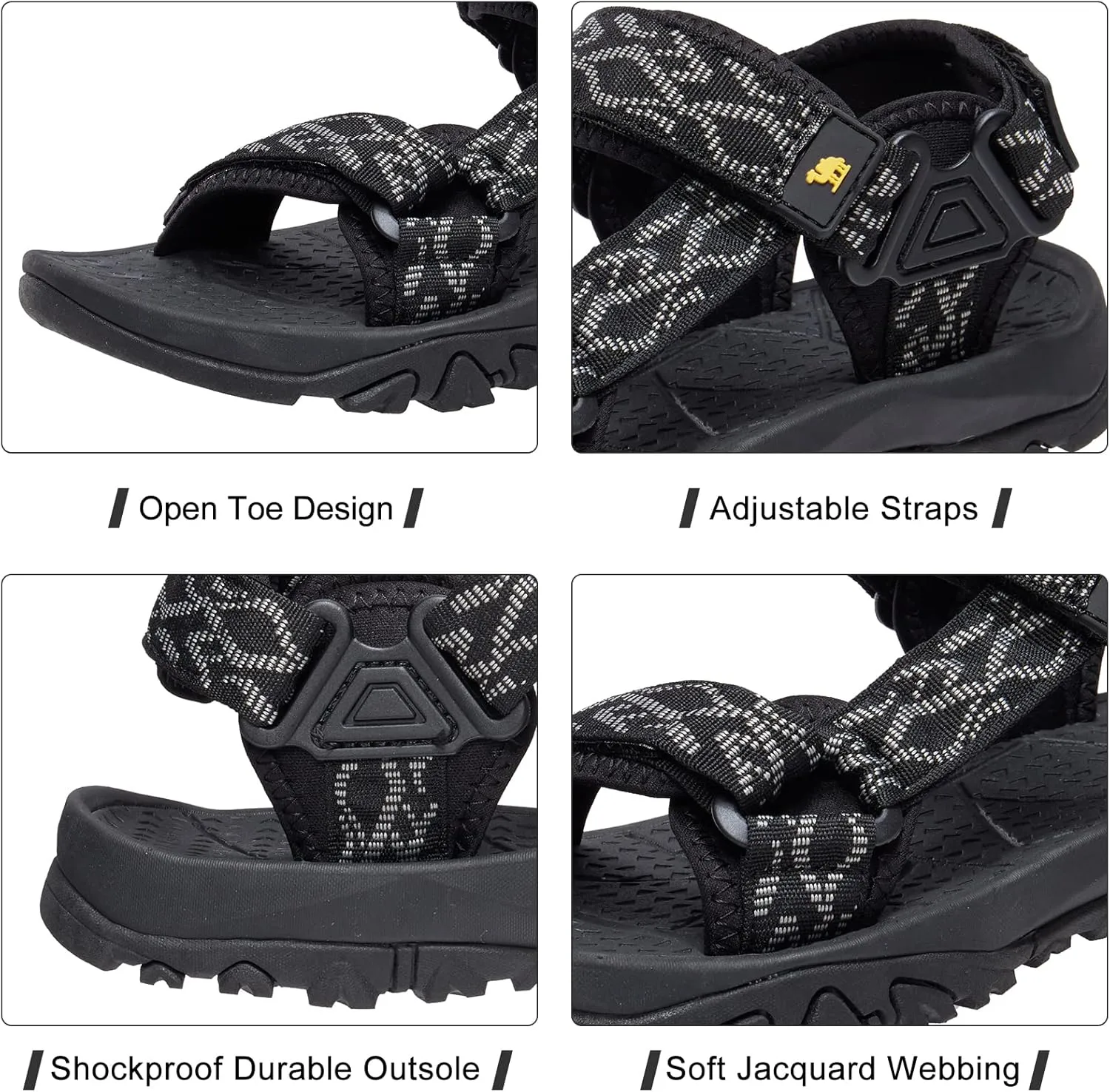 CAMELSPORTS Men’s Sandals Hiking Athletic Sandals Non-slip Water Sandals Comfortable Sport Sandals Open Toe Casual Beach Sandals