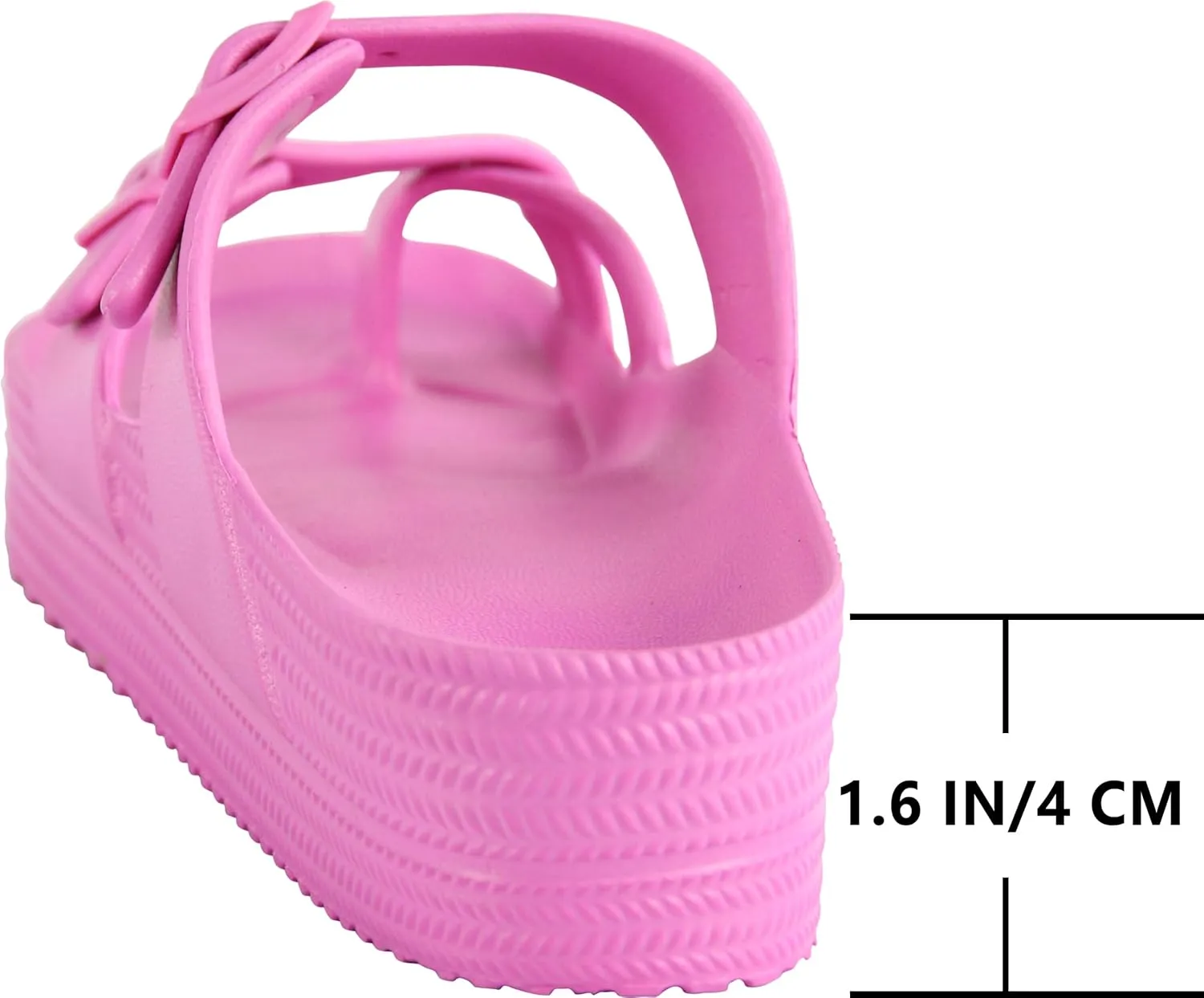 CAMVAVSR Womens Sandals with Arch Support - Comfortable Adjustable Buckles Beach Slides - Lightweight Summer Platform Sandal Chunky Cushioned