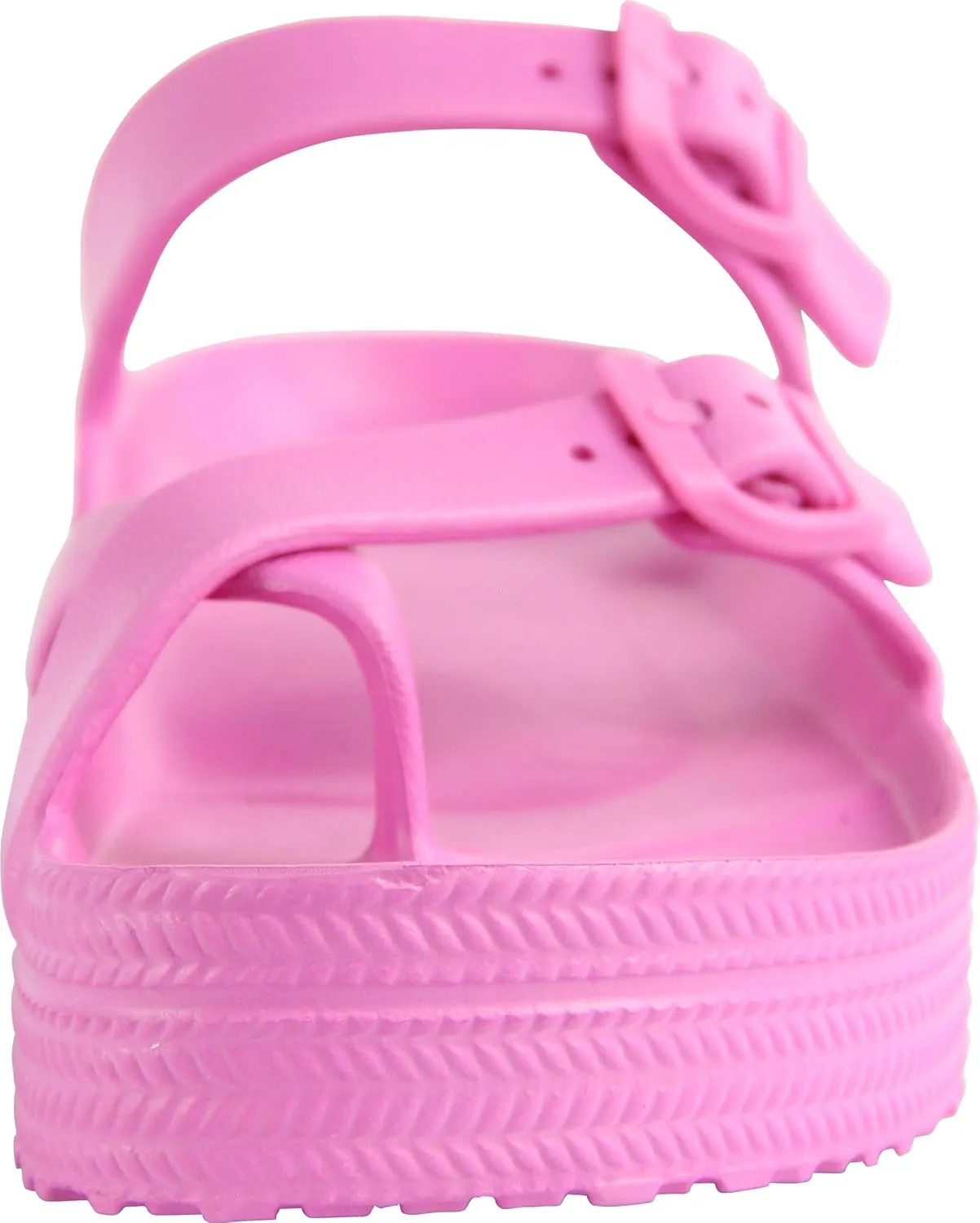 CAMVAVSR Womens Sandals with Arch Support - Comfortable Adjustable Buckles Beach Slides - Lightweight Summer Platform Sandal Chunky Cushioned
