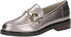 CAPRICE Women's Loafer, Platinum Metal, 7