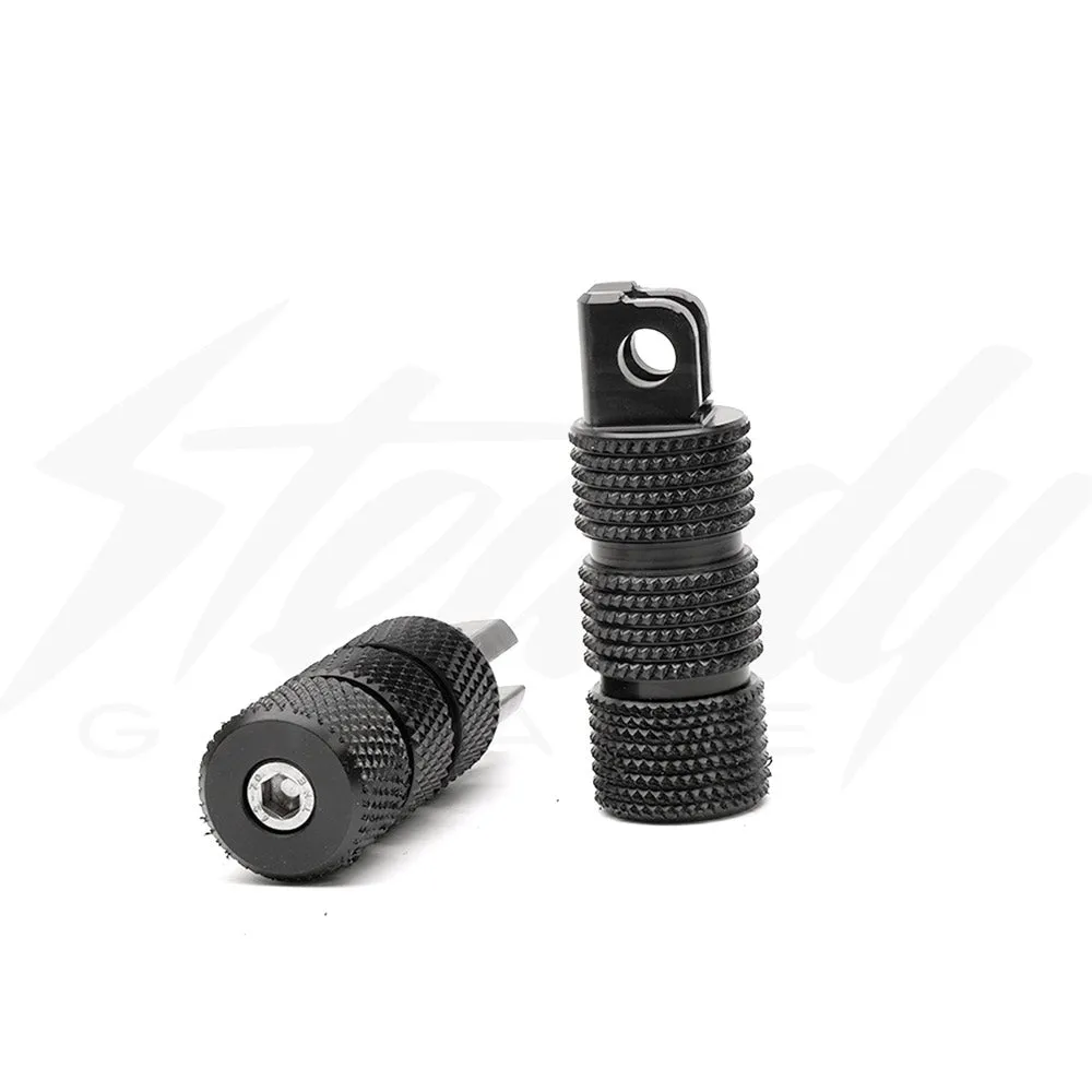 CHIMERA ENGINEERING ROUND GRIPPY STUNT PEGS - KAWASAKI Z125 PRO (ALL YEARS)