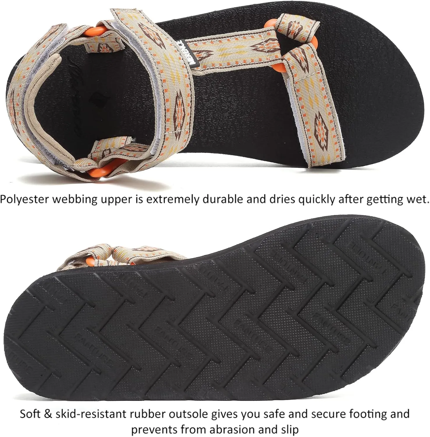 CIOR Women's Sport Sandals Hiking Sandals with Arch Support Yoga Mat Insole Outdoor Light Weight Water Shoes