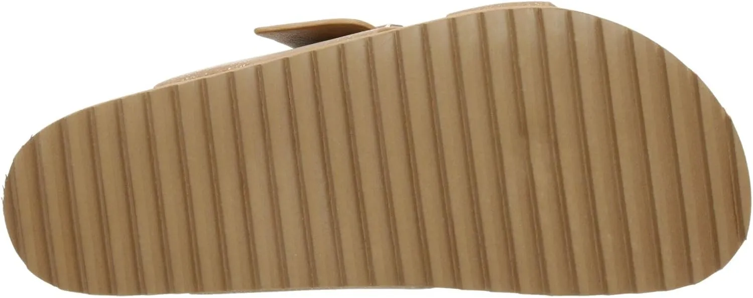 Clara - Women's Two Strap Platform Footbed Slide Sandals