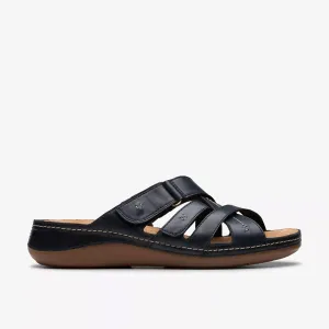 Clarks Women's Cecily Slide Black Leather 26181418