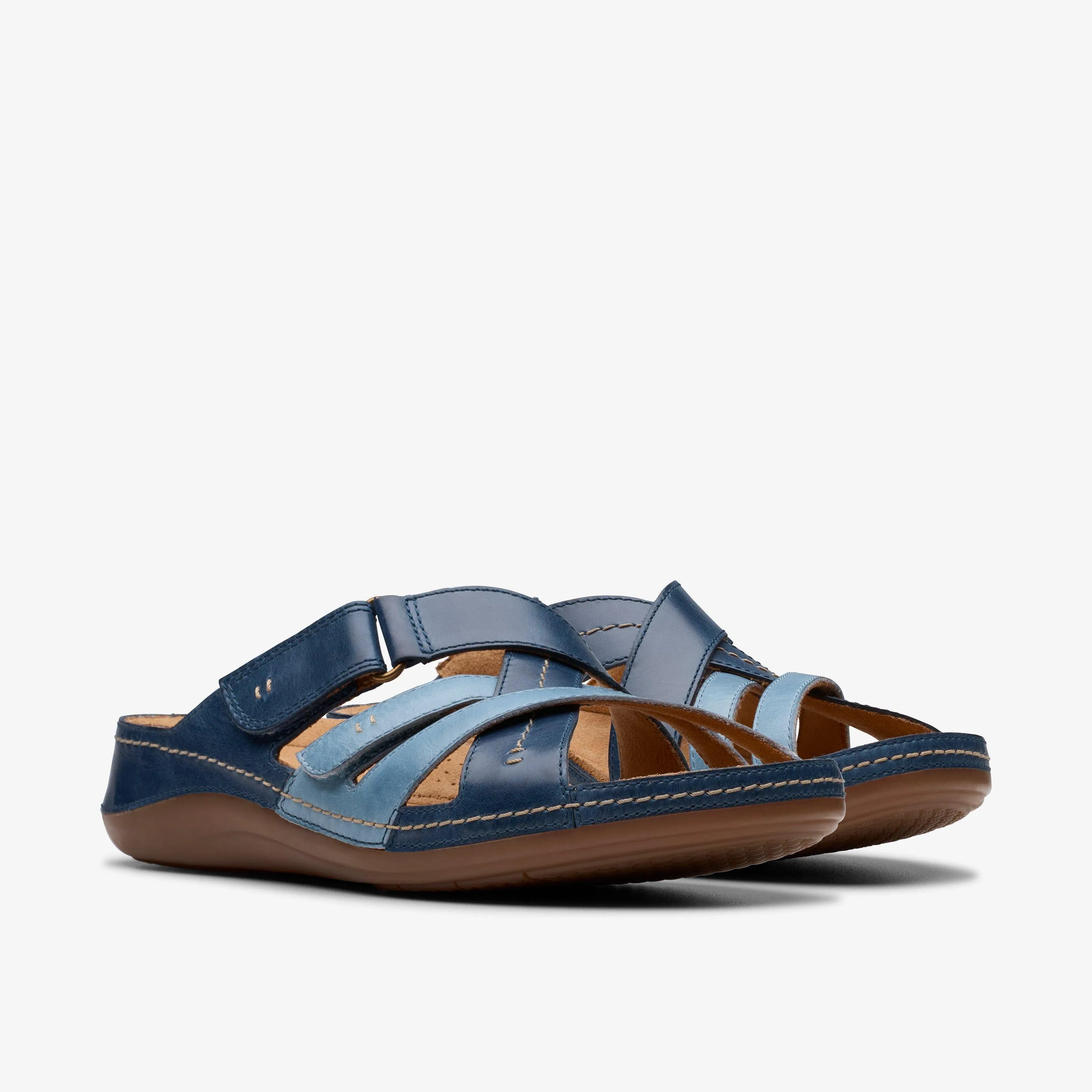 Clarks Women's Cecily Slide Blue Combi 26181419
