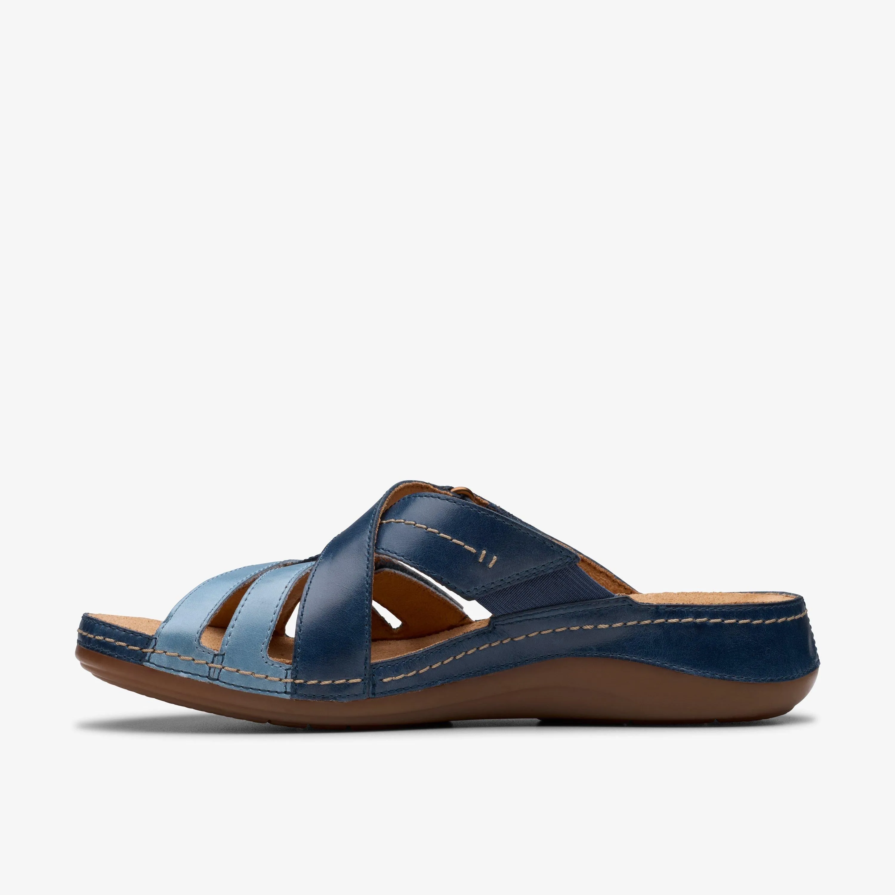 Clarks Women's Cecily Slide Blue Combi 26181419