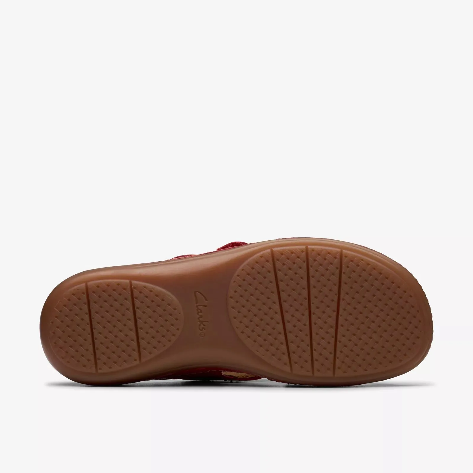 Clarks Women's Cecily Slide Red Leather 26181421