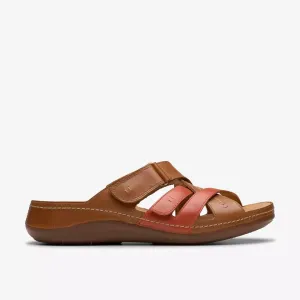 Clarks Women's Cecily Slide Tan Combi 26181422